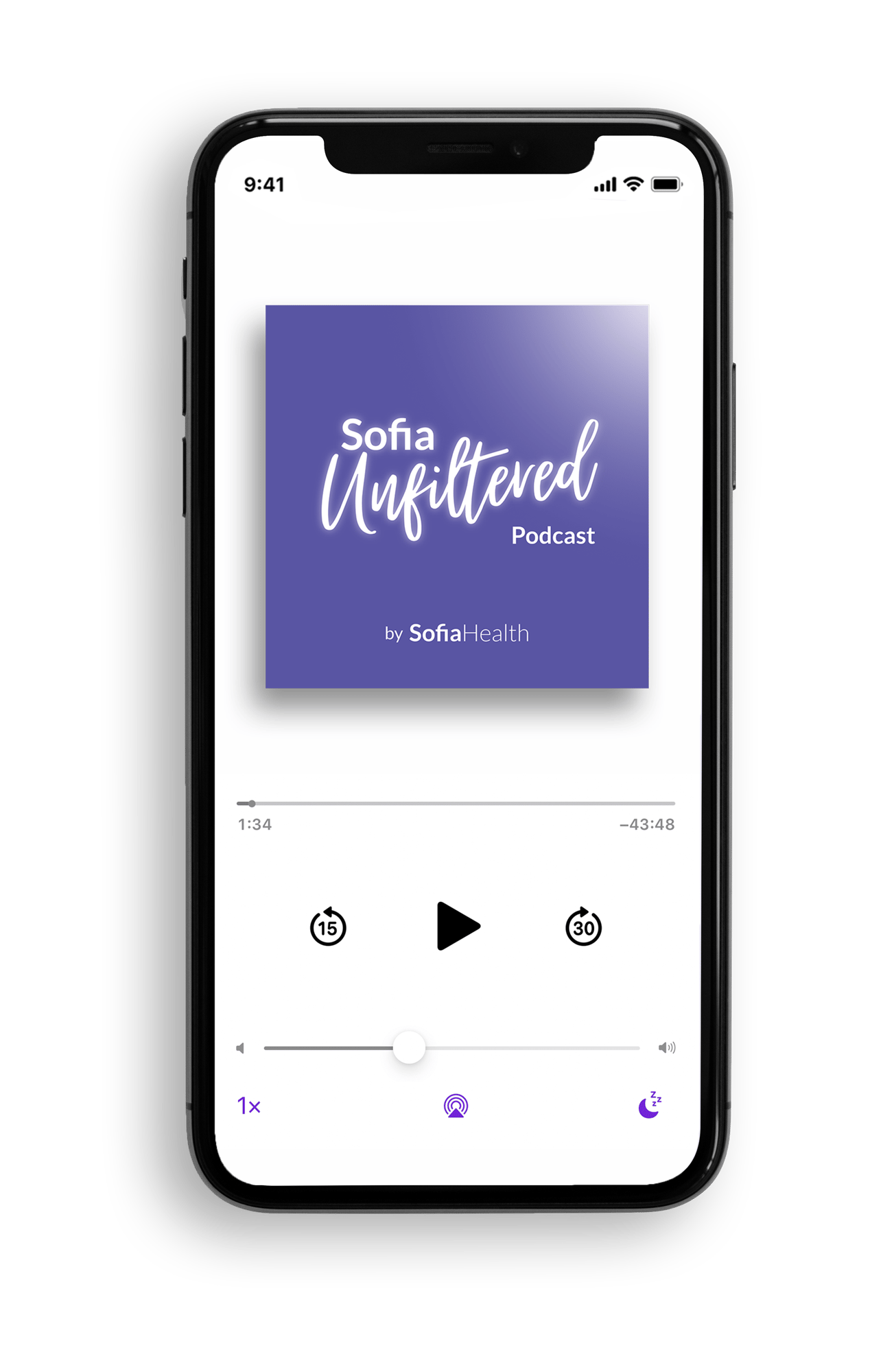 Phone Image with Sofia Unfiltered Podcast player on Phone Image with Sofia Unfiltered Podcast player on